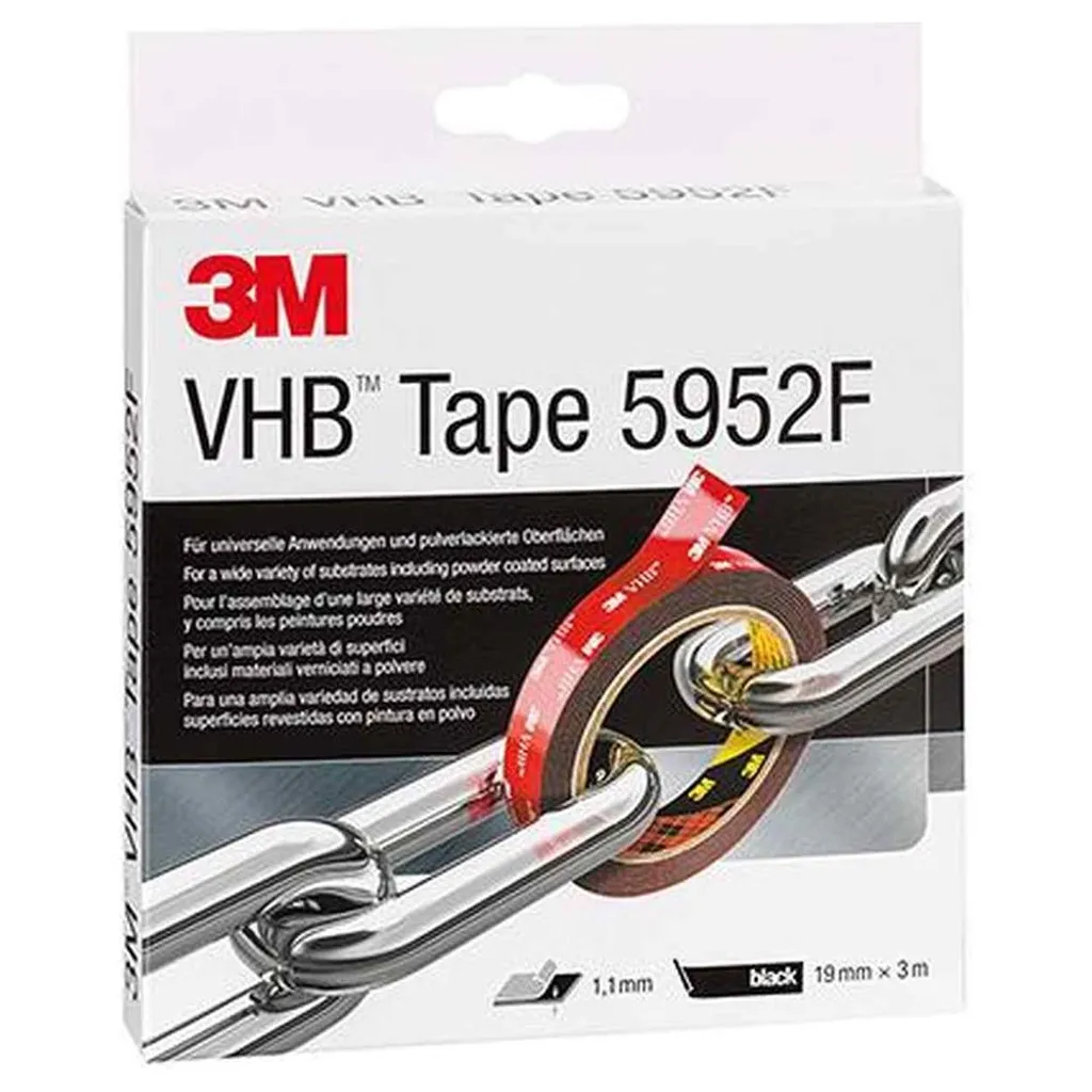 3M VHB' doppelseitiges Klebeband schwarz 5952F 12m x 33m 3M' (6 Rolle)